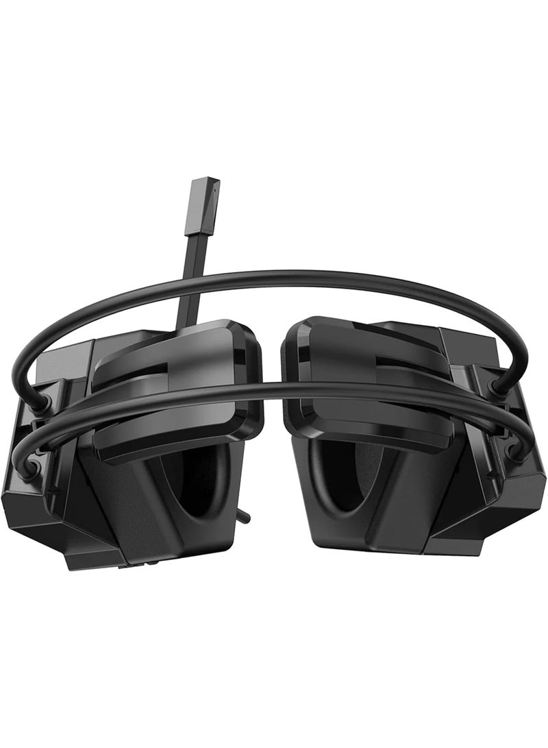 Onikuma X20 Wired Professional Gaming Headset with Noise Cancelling Microphone, 7.1 Surround Sound , RGB Lighting, 50mm Precision Drivers, 3.5mm connection , Stereo Surround Sound, Comfortable Over-Ear Design for PC and Laptops (Black) - Image 2